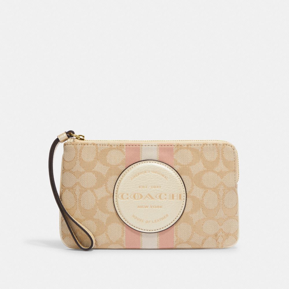 COACH Nolita Wristlet 19 In Signature Jacquard in Metallic