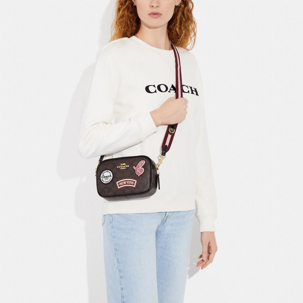 COACH ミニ ジェイミー カメラ バッグ シグネチャー キャンバスショルダーバッグ