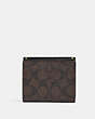 COACH®,SMALL MORGAN WALLET IN COLORBLOCK SIGNATURE CANVAS WITH RIVETS,Gold/Brown Black Multi,Back View