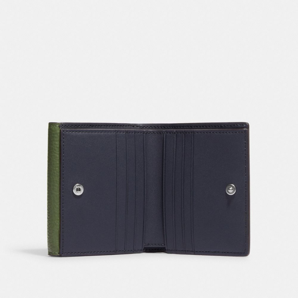 COACH®,スモール モーガン ウォレット,ミニ財布(二つ折り&三つ折り),ｼﾙﾊﾞｰ/ﾀﾞｰｸ ｾｰｼﾞ