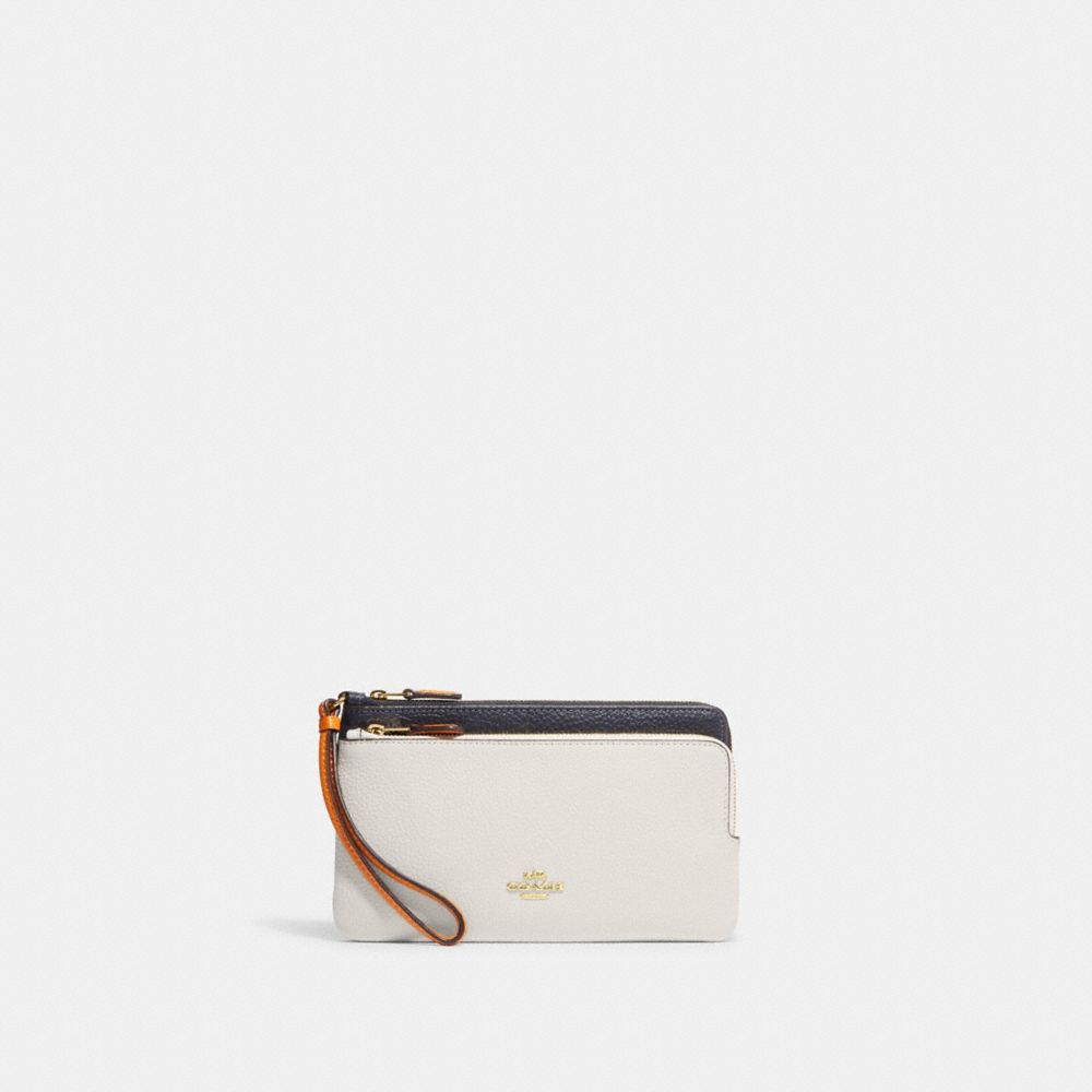 Wallet double outlet zipper