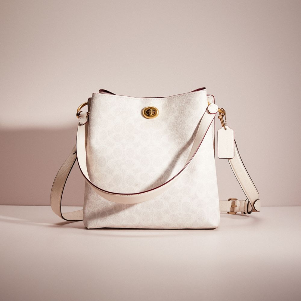 Coach charlie bucket online bag white