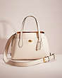 COACH®,RESTORED LORA CARRYALL 30,Polished Pebble Leather,Medium,Brass/Chalk,Front View