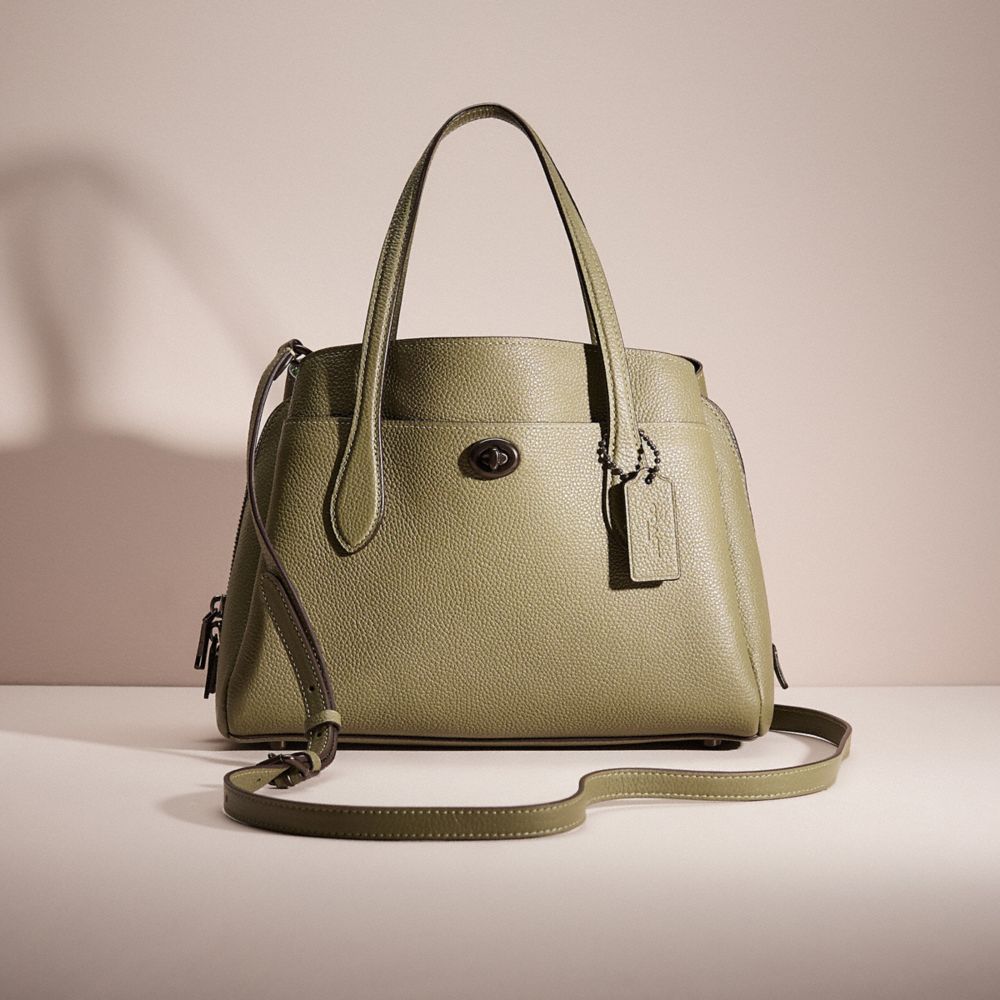 Coach polished pebble leather lora carryall new arrivals