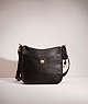 COACH®,RESTORED CHAISE CROSSBODY,Polished Pebble Leather,Small,Brass/Black,Front View