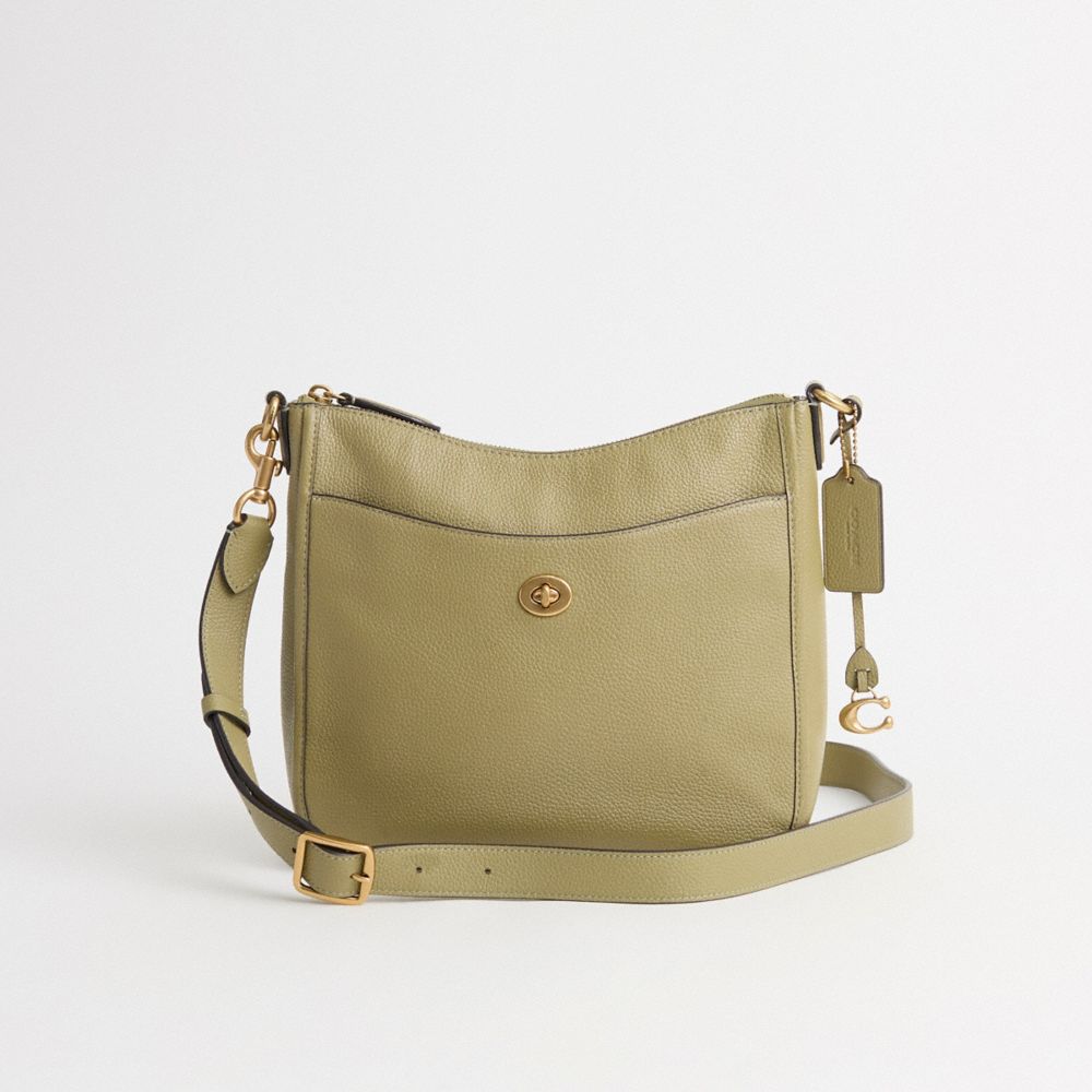 Coach Restored Chaise Crossbody In Brass/moss