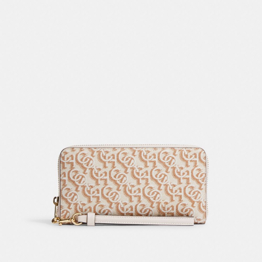 COACH®  Long Zip Around Wallet With Coach Monogram Print