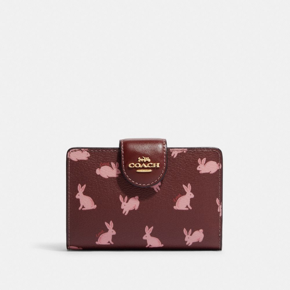 COACH®  Lunar New Year Medium Corner Zip Wallet With Rabbit Print