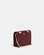COACH®,LUNAR NEW YEAR MINI WALLET ON A CHAIN WITH RABBIT PRINT,Gold/Wine Multi,Angle View