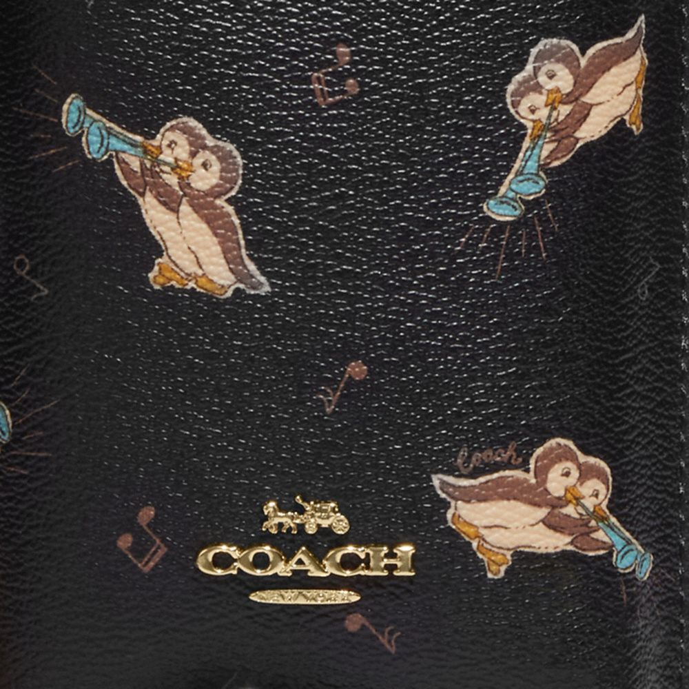 【新品未使用】coach フォーンクロスボティ　ペンギン柄　携帯バッグ19cm