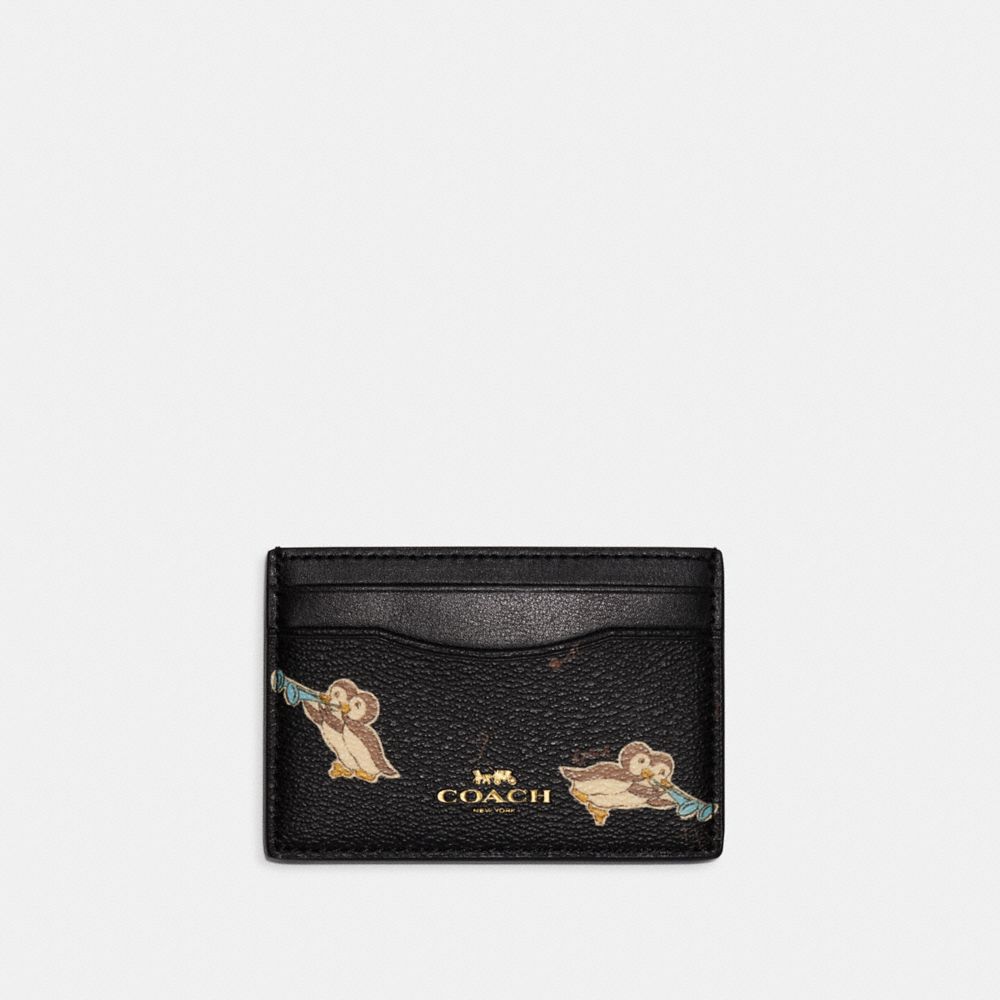 COACH Card Case With Logo in Black