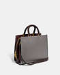 COACH®,ROGUE IN COLORBLOCK,Smooth Leather,Large,Brass/Heather Grey Multi,Angle View