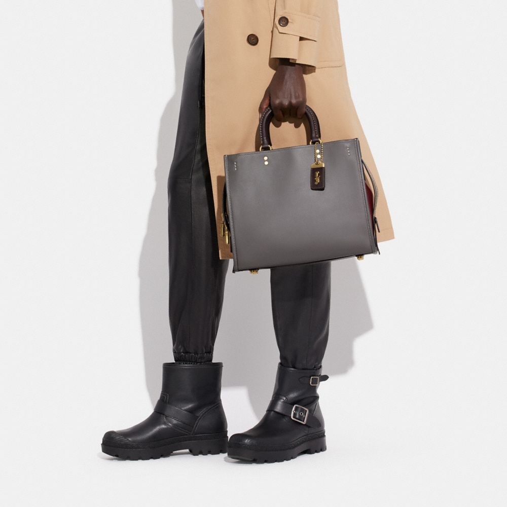COACH®,Rogue Bag In Colorblock,Gray,Detail View