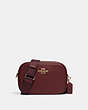 COACH®,JAMIE CAMERA BAG,Pebbled Leather,Medium,Anniversary,Gold/Black Cherry Multi,Front View