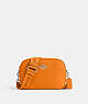 COACH®,JAMIE CAMERA BAG,Pebbled Leather,Medium,Anniversary,Silver/Bright Mandarin,Front View