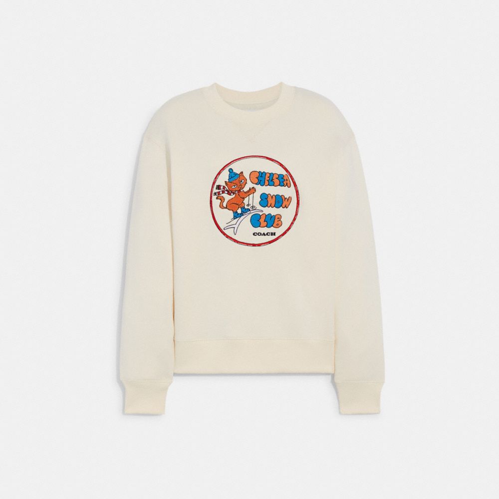 Signature Nylon Detail Crewneck Sweatshirt