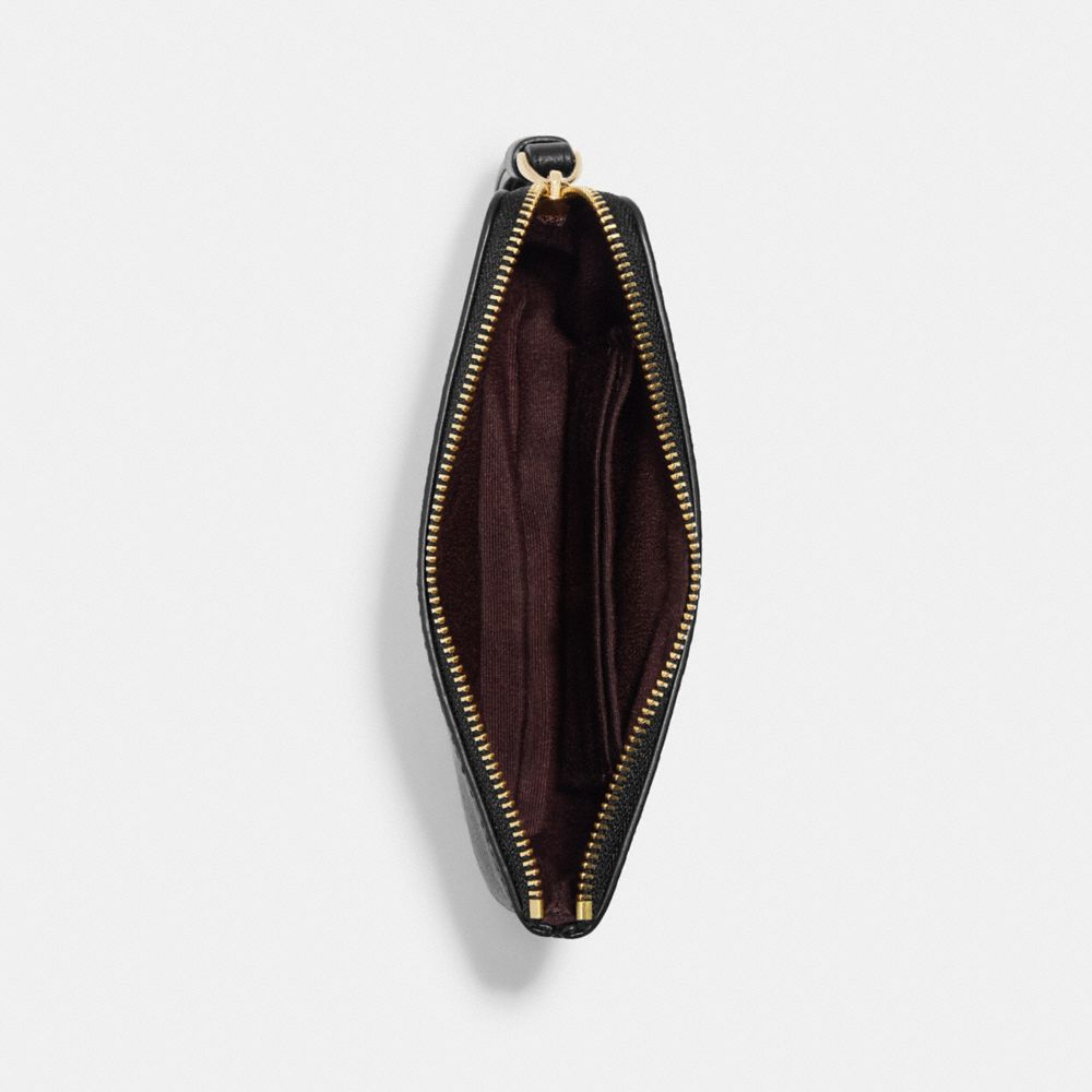 COACH®,Corner Zip Wristlet With Penguin Print,,Inside View,Top View