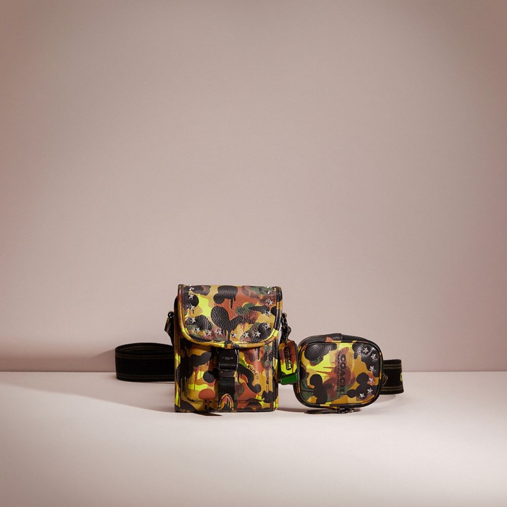 Upcrafted Charter North/South Crossbody With Hybrid Pouch With Camo Print