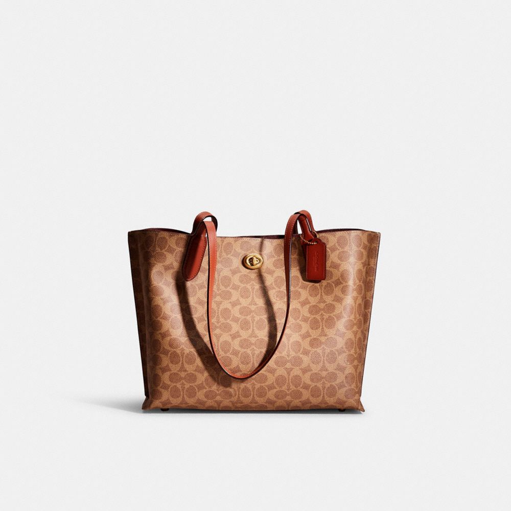 Coach Day Tote - Tan Rust Signature Canvas