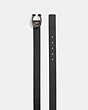 COACH®,SCULPTED C BUCKLE CUT-TO-SIZE REVERSIBLE BELT, 32MM,Leather,Pewter/Black,Angle View
