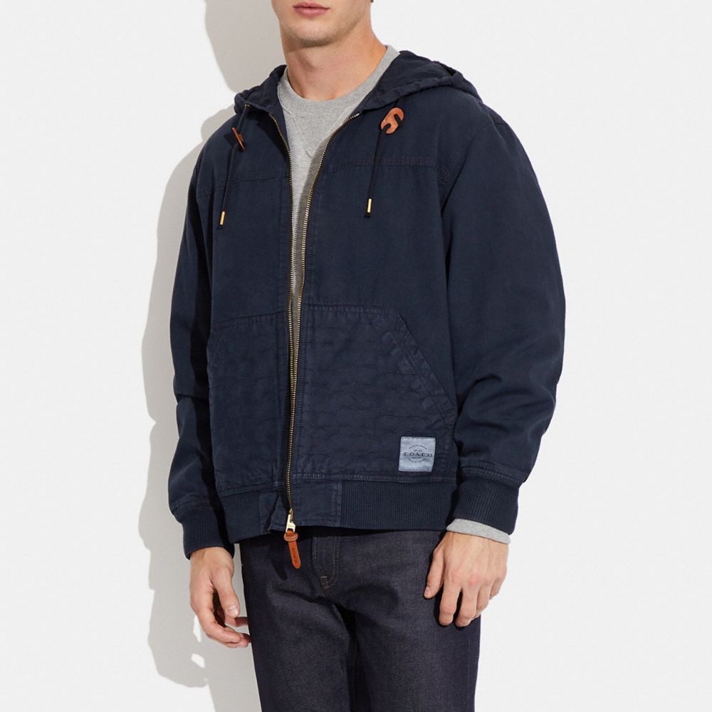 COACH® | Hooded Zip Up Jacket