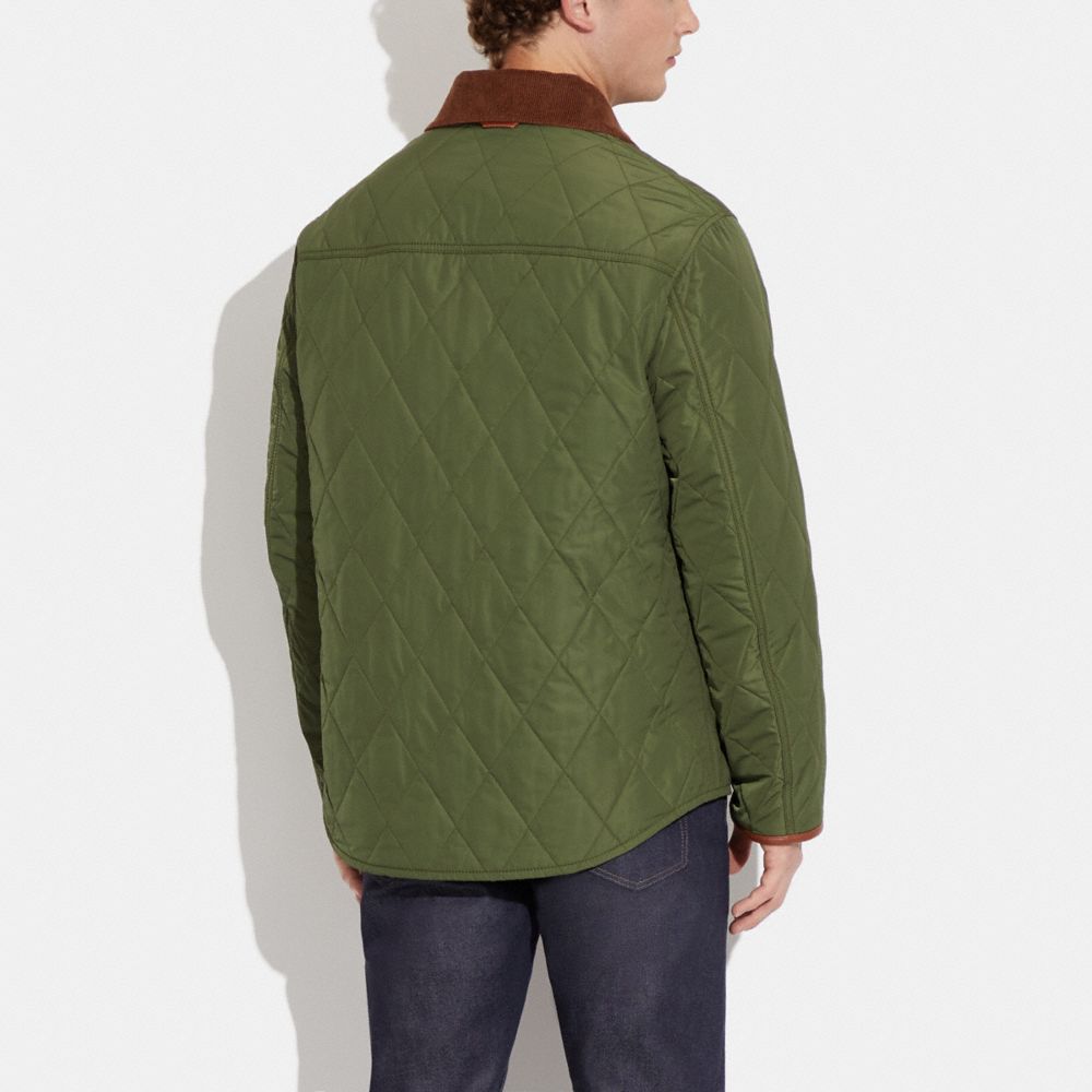 COACH®,QUILTED JACKET,Utility Green,Scale View