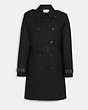 COACH®,TRENCH COAT,Black,Front View