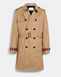 COACH®,TRENCH COAT,Khaki,Front View