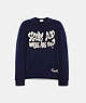 COACH®,COACH | SCOOBY-DOO! SWEATER,Wool/Cashmere,Navy,Front View