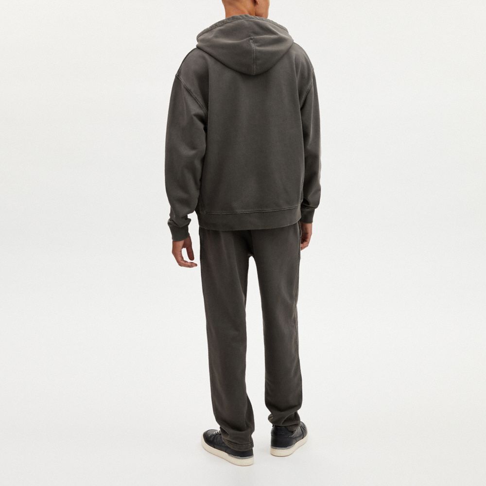 COACH®,HOODIE IN ORGANIC COTTON,Smoke,Scale View