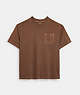 COACH®,POCKET T-SHIRT,Cocoa,Front View