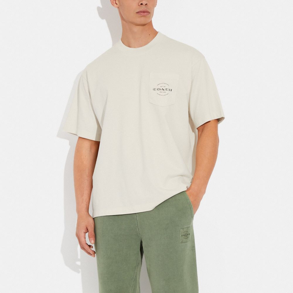 COACH®,ポケット Tシャツ,トップス&パンツ,ｸﾘｰﾑ