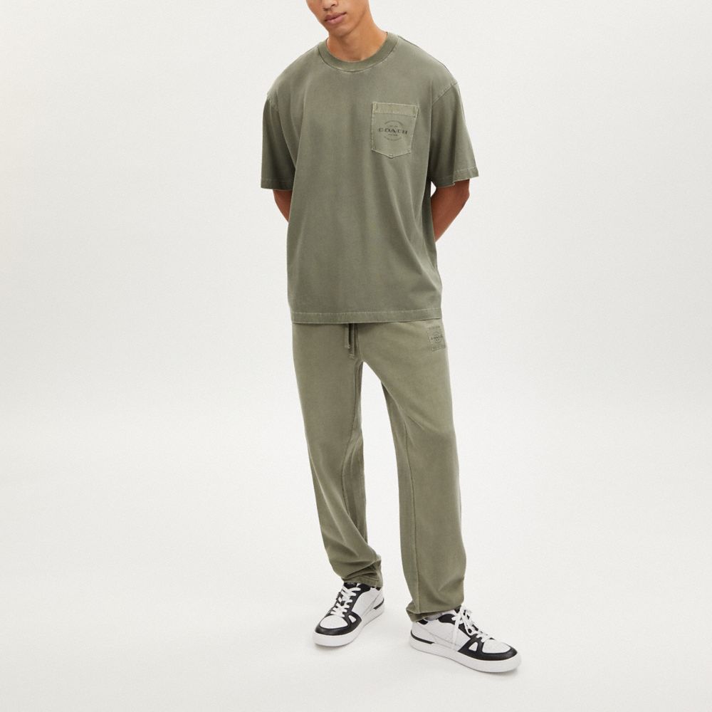 COACH®,POCKET T-SHIRT,Dark Olive,Scale View