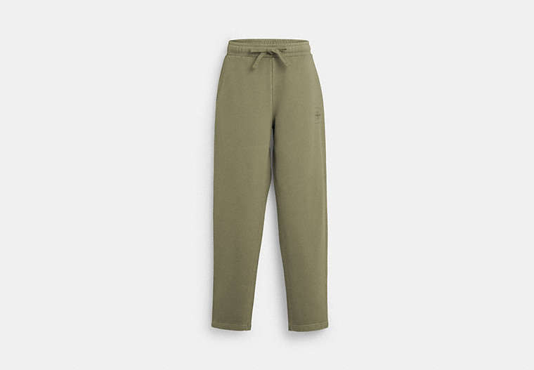COACH®,SWEATPANTS IN ORGANIC COTTON,Dark Olive,Front View
