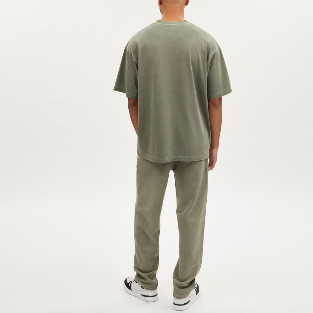 COACH®,SWEATPANTS IN ORGANIC COTTON,Dark Olive,Scale View