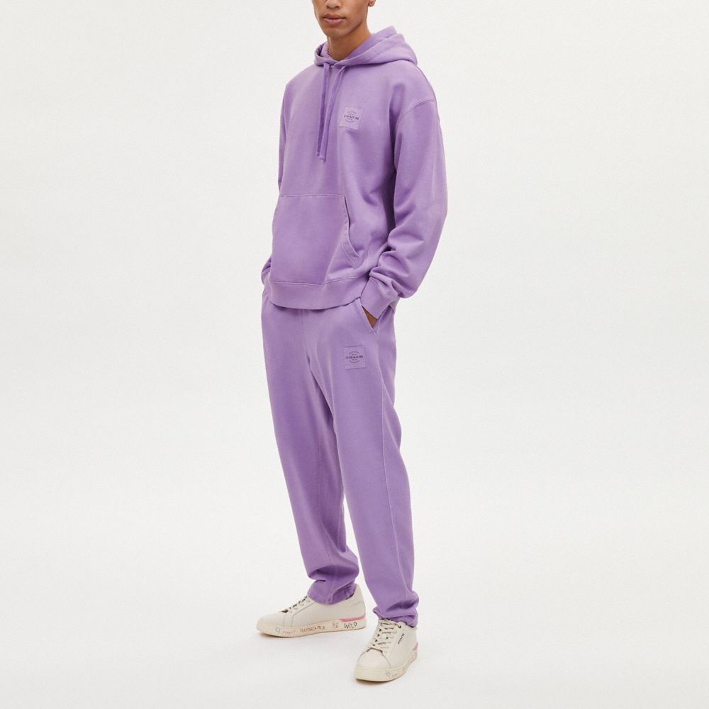 COACH®,SWEATPANTS IN ORGANIC COTTON,Lavender,Scale View