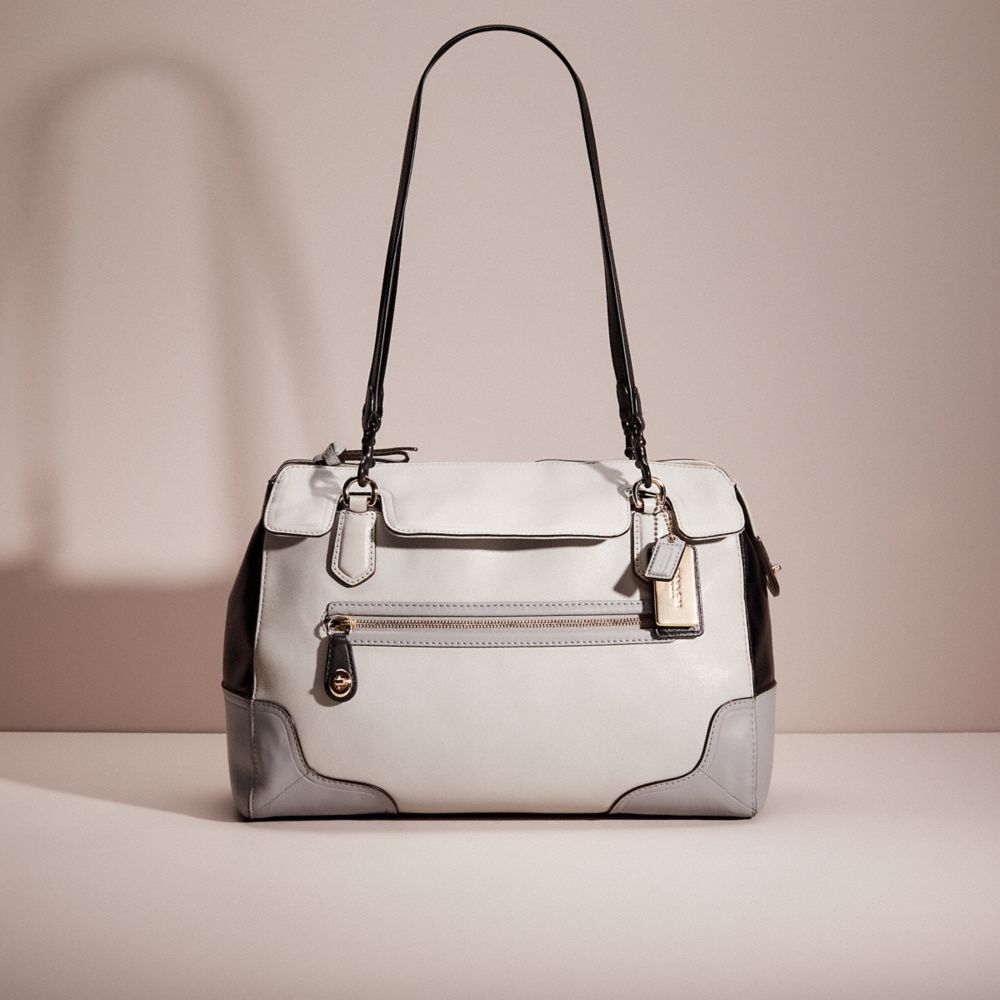 Upcrafted Poppy Large Flap Satchel In Colorblock | COACH®