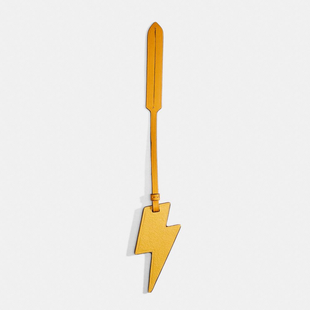 COACH®,Remade Lightning Bolt Bag Charm,Bag Charm,Novelty Embellishment,Casual,Mustard,Back View