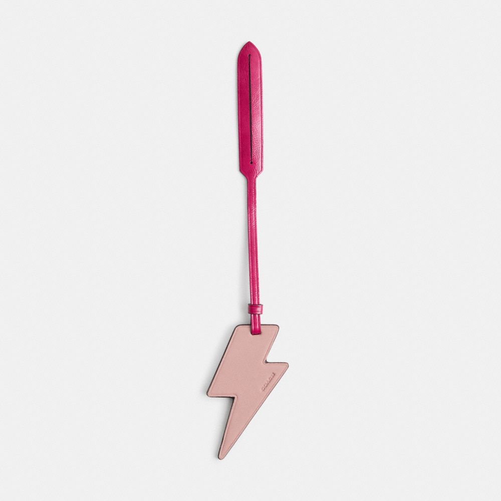 COACH®,Remade Lightning Bolt Bag Charm,Bag Charm,Novelty Embellishment,Casual,Pink,Front View