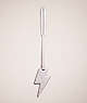 COACH®,REMADE LIGHTNING BOLT BAG CHARM,Silver Metallic,Front View