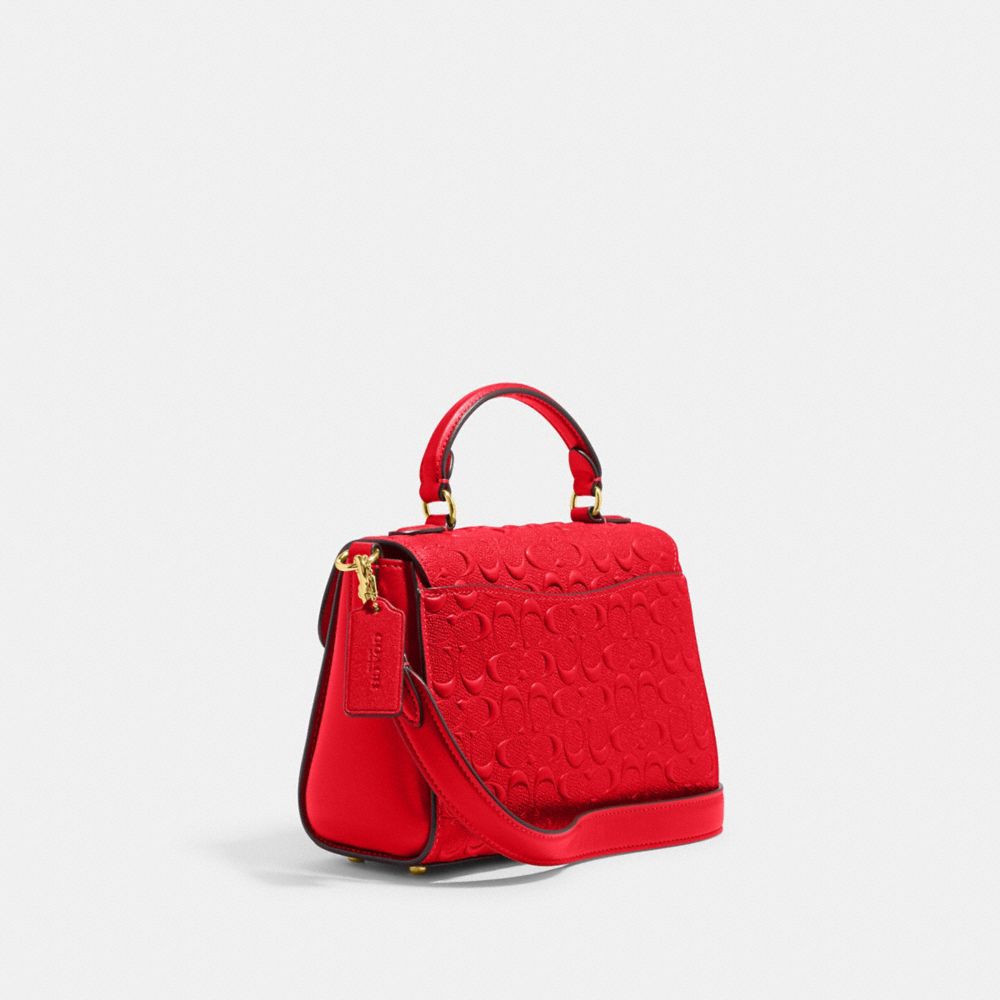 Gucci signature leather hot sale top handle bag