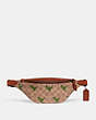 COACH®,CHARTER BELT BAG 7 IN SIGNATURE CANVAS WITH REXY PRINT,canvas,Small,Tan/Rust,Front View