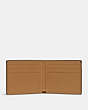 COACH®,SLIM BILLFOLD WALLET,Polished Pebble Leather,Mini,Ivory,Inside View,Top View