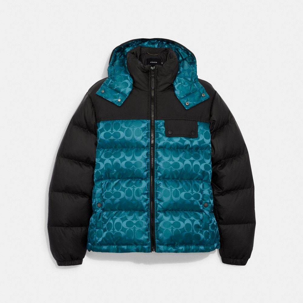 COACH Signature Hooded Puffer Jacket