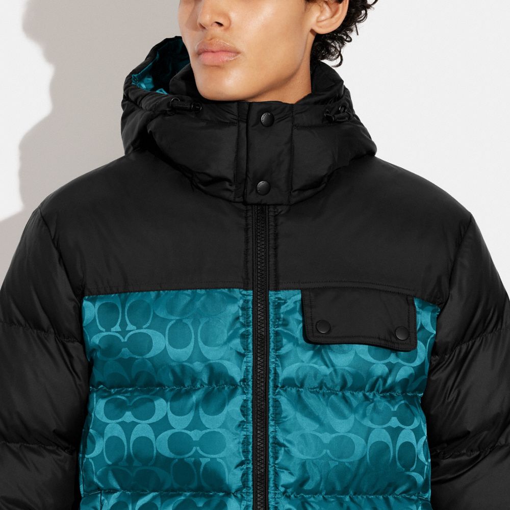 COACH® | Signature Hooded Puffer Jacket