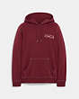 COACH®,LUNAR NEW YEAR HOODIE WITH RABBIT,Cotton/Polyester,Dark Red,Front View