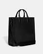 COACH®,LUNAR NEW YEAR GOTHAM TALL TOTE WITH RABBIT,Black,Angle View