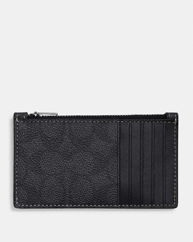 COACH® | Lunar New Year Zip Card Case In Signature Canvas With Rabbit