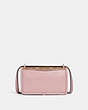 COACH®,LUNAR NEW YEAR BANDIT CROSSBODY BAG IN COLORBLOCK SIGNATURE CANVAS WITH RABBIT CHARM,canvas,Mini,Silver/Tan Powder Pink,Back View