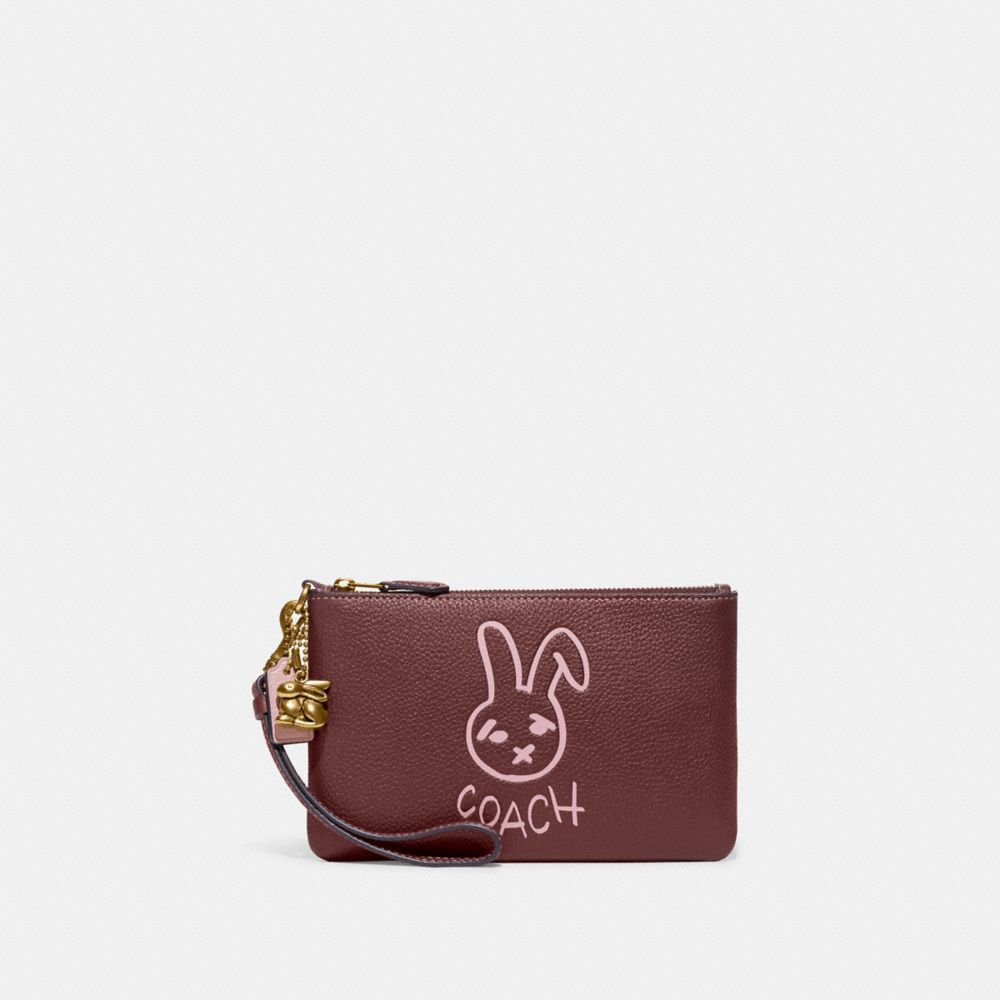 Lunar New Year Small Wristlet With Rabbit - Coach